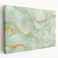 Upscale Abstract Art Collection – Mint Green & Gold Wall Decor