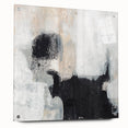 Earthen Harmony Abstracts - Textured Black & Beige Abstract Wall Art