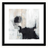 Earthen Harmony Abstracts - Textured Black & Beige Abstract Wall Art