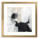Earthen Harmony Abstracts - Textured Black & Beige Abstract Wall Art