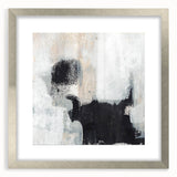Earthen Harmony Abstracts - Textured Black & Beige Abstract Wall Art