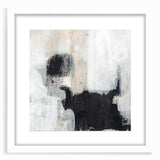 Earthen Harmony Abstracts - Textured Black & Beige Abstract Wall Art