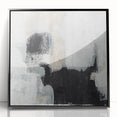 Earthen Harmony Abstracts - Textured Black & Beige Abstract Wall Art