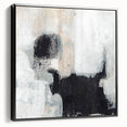 Earthen Harmony Abstracts - Textured Black & Beige Abstract Wall Art