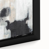 Earthen Harmony Abstracts - Textured Black & Beige Abstract Wall Art