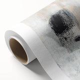 Earthen Harmony Abstracts - Textured Black & Beige Abstract Wall Art