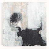 Earthen Harmony Abstracts - Textured Black & Beige Abstract Wall Art