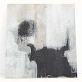 Earthen Harmony Abstracts - Textured Black & Beige Abstract Wall Art