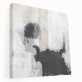 Earthen Harmony Abstracts - Textured Black & Beige Abstract Wall Art