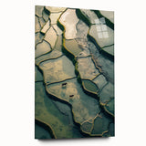 Minimalist Landscape Wall Art – Abstract Terraced Reflections Print