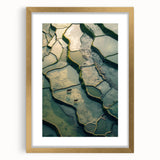 Minimalist Landscape Wall Art – Abstract Terraced Reflections Print