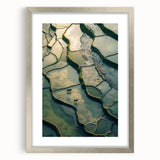 Minimalist Landscape Wall Art – Abstract Terraced Reflections Print