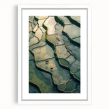 Minimalist Landscape Wall Art – Abstract Terraced Reflections Print