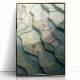 Minimalist Landscape Wall Art – Abstract Terraced Reflections Print
