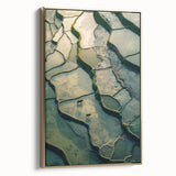 Minimalist Landscape Wall Art – Abstract Terraced Reflections Print