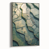 Minimalist Landscape Wall Art – Abstract Terraced Reflections Print