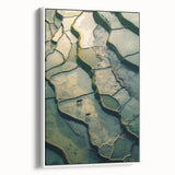 Minimalist Landscape Wall Art – Abstract Terraced Reflections Print
