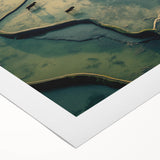 Minimalist Landscape Wall Art – Abstract Terraced Reflections Print