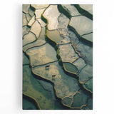 Minimalist Landscape Wall Art – Abstract Terraced Reflections Print