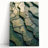 Minimalist Landscape Wall Art – Abstract Terraced Reflections Print