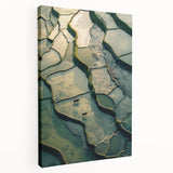 Minimalist Landscape Wall Art – Abstract Terraced Reflections Print