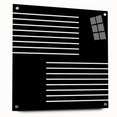Minimalist Black and White Abstract Wall Art - Linear Geometric Print