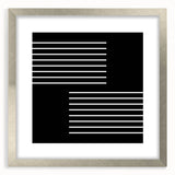 Minimalist Black and White Abstract Wall Art - Linear Geometric Print