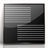 Minimalist Black and White Abstract Wall Art - Linear Geometric Print