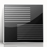 Minimalist Black and White Abstract Wall Art - Linear Geometric Print