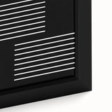 Minimalist Black and White Abstract Wall Art - Linear Geometric Print