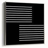Minimalist Black and White Abstract Wall Art - Linear Geometric Print