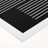 Minimalist Black and White Abstract Wall Art - Linear Geometric Print