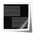 Minimalist Black and White Abstract Wall Art - Linear Geometric Print