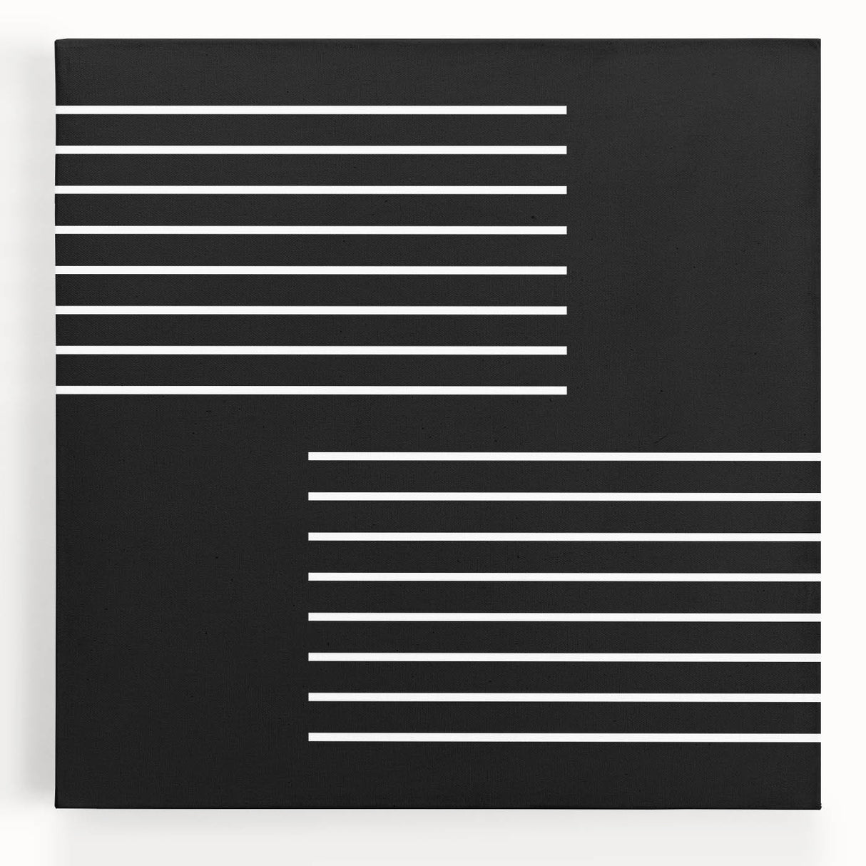 Minimalist Black and White Abstract Wall Art - Linear Geometric Print