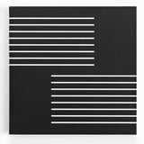 Minimalist Black and White Abstract Wall Art - Linear Geometric Print