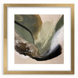 Modern Abstract Painting – Olive Green & Beige Earthy Wall Art