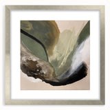 Modern Abstract Painting – Olive Green & Beige Earthy Wall Art