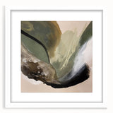 Modern Abstract Painting – Olive Green & Beige Earthy Wall Art