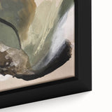 Modern Abstract Painting – Olive Green & Beige Earthy Wall Art