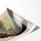 Modern Abstract Painting – Olive Green & Beige Earthy Wall Art