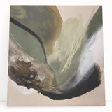 Modern Abstract Painting – Olive Green & Beige Earthy Wall Art