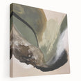 Modern Abstract Painting – Olive Green & Beige Earthy Wall Art
