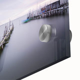 Peaceful Scenery Framed Art – Rustic Wooden Dock at Dusk