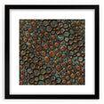 Textured Acrylic Wall Art – Industrial Circles in Bronze and Teal