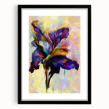 Modern Fluid Art Prints - Fluid Abstract Wall Art in Purple & Gold