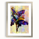 Modern Fluid Art Prints - Fluid Abstract Wall Art in Purple & Gold