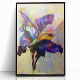 Modern Fluid Art Prints - Fluid Abstract Wall Art in Purple & Gold