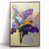 Modern Fluid Art Prints - Fluid Abstract Wall Art in Purple & Gold