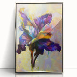 Modern Fluid Art Prints - Fluid Abstract Wall Art in Purple & Gold