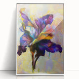 Modern Fluid Art Prints - Fluid Abstract Wall Art in Purple & Gold